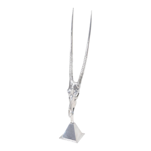 Vintage Arthur Court Tall Sculpture of a Gazelle in Polished Aluminum