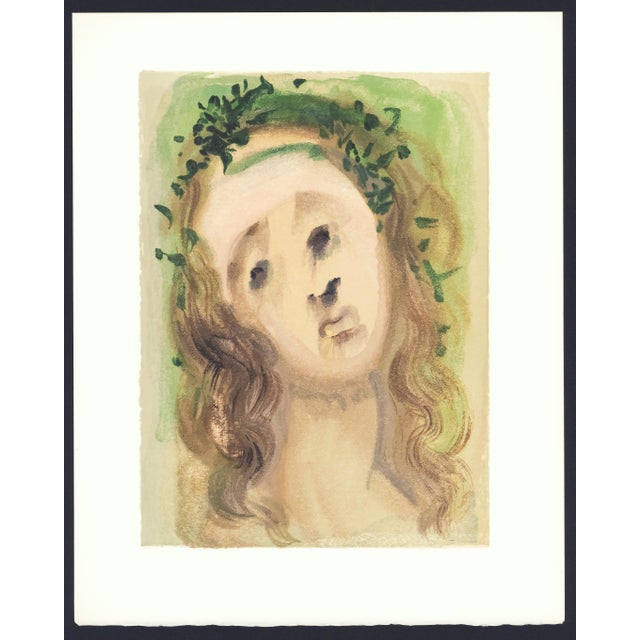 1963 Dalí Divine Comedy Engraving Purgatoire Chant 10 "La Vierge De L'Annonciation" (The Virgin of the Annunciation)(A) For Sale