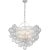 Transitional Julie Neill for Visual Comfort Signature Talia Grande Chandelier in Plaster White with Clear Swirled Glass For Sale - Image 3 of 3