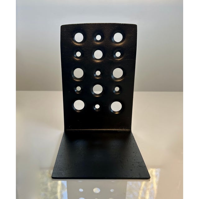 Modernist Sculptural Bookends in Steel, Germany 1950s, Set of 2 For Sale - Image 18 of 18