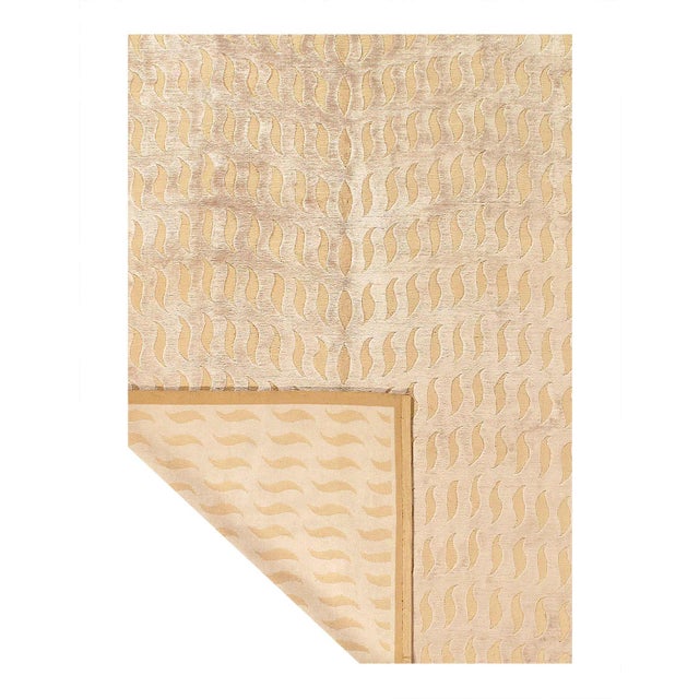Modern Pasargad DC Modern Fine Hand Knotted Silk Rug For Sale - Image 3 of 3