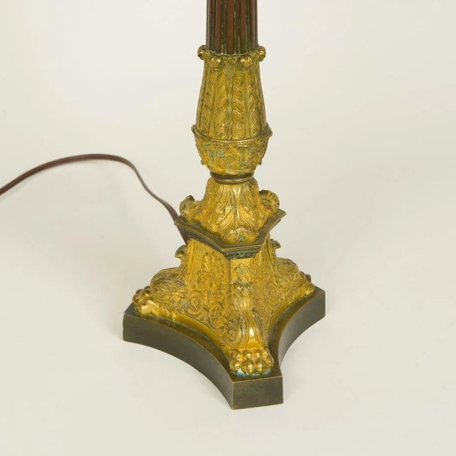 Neoclassical Bronze and Ormolu Candelabra Table Lamp For Sale In New York - Image 6 of 9