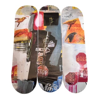 Limited Edition Skateroom Triptych of Robert Rauschenberg From 2017 of His Work ‘Overdrive’ From 1963. 1 of 300. For Sale