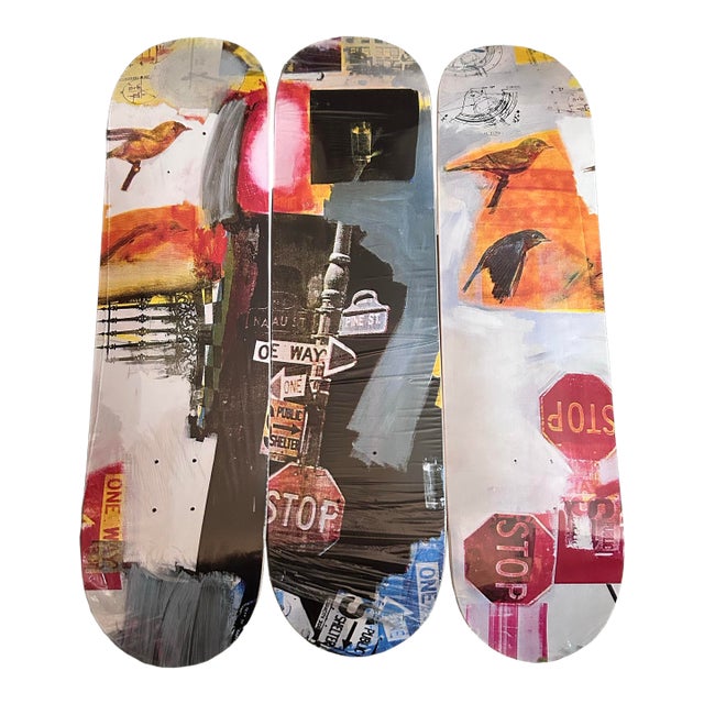 Limited Edition Skateroom Triptych of Robert Rauschenberg From 2017 of His Work ‘Overdrive’ From 1963. 1 of 300. For Sale
