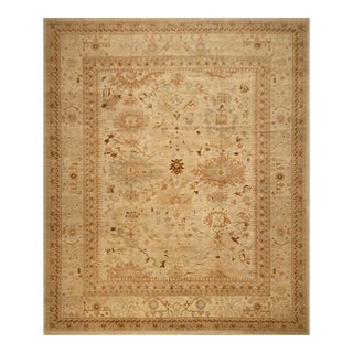 Rug & Kilim’s Modern Oushak Style Rug in Geometric Floral Pattern For Sale