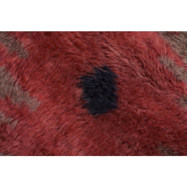 Mid-Century Modern Turkish Macchiato Color Wool Tulu Rug 3'2" X 6'10" For Sale - Image 3 of 10