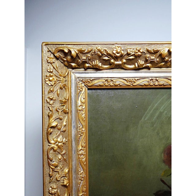 Bouquet of Roses, 1890-1910, Oil on Canvas, Framed For Sale - Image 9 of 15