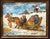 Winter Scene of Couple in a Sleigh by David Burliuk (Ukrainian, 1882-1967). The painting depicts a couple seated closely...