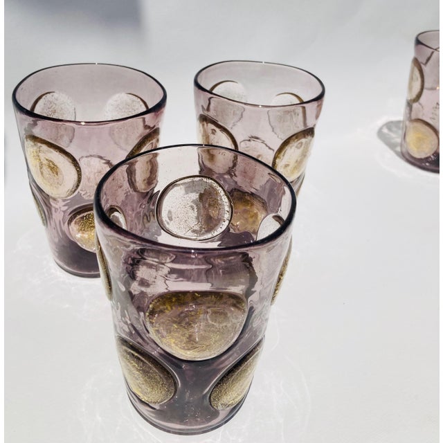 Gold Tequila Murano Glasses by Mariana Iskra for Ribes Studio, 2004, Set of 6 For Sale - Image 8 of 11