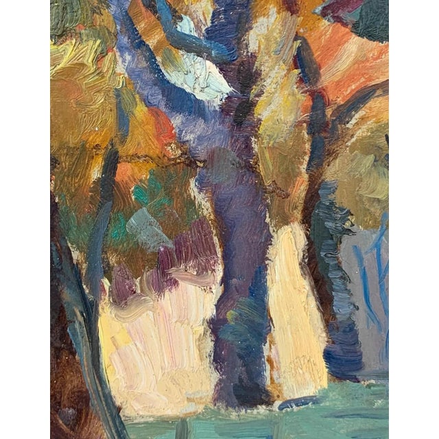 Autumn Landscape Oil Painting, Ukrainian Art 1960s For Sale - Image 4 of 6