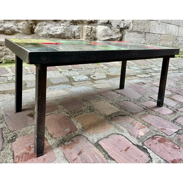 Polychrome Ceramic Coffee Table, in Very Good conditions.