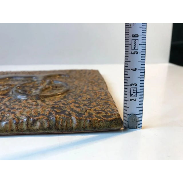 Ceramic Sun Chariot Wall Plaque by Ejvind Nielsen, 1970 For Sale - Image 10 of 11