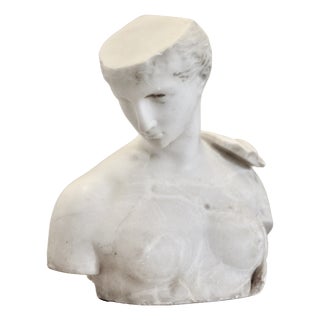 Grand Tour Italian Carved Marble Psyche of Capua Torso Sculpture, 1800s For Sale