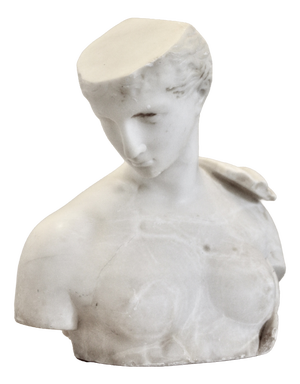Grand Tour Italian Carved Marble Psyche of Capua Torso Sculpture, 1800s