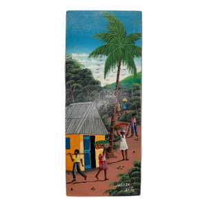 Oil Painting Folk Art From Haiti by Lucken