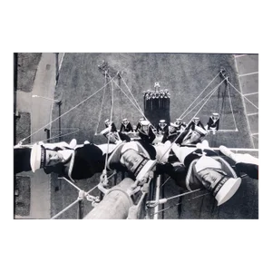 British Navy Sailors Black & White Photograph