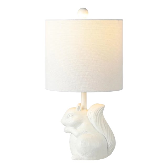 Sunny Squirrel Lamp in White For Sale