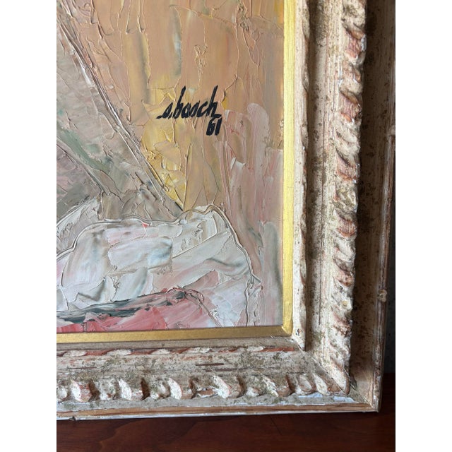 1960s Vintage 1961 Figurative Nude Impasto Painting in Earth Tones, Signed For Sale - Image 5 of 10