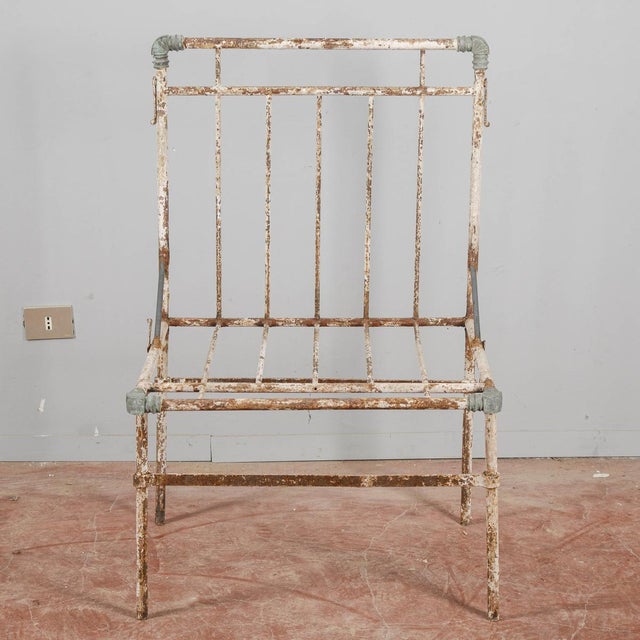 Outdoor Iron Metal Chair For Sale - Image 10 of 18