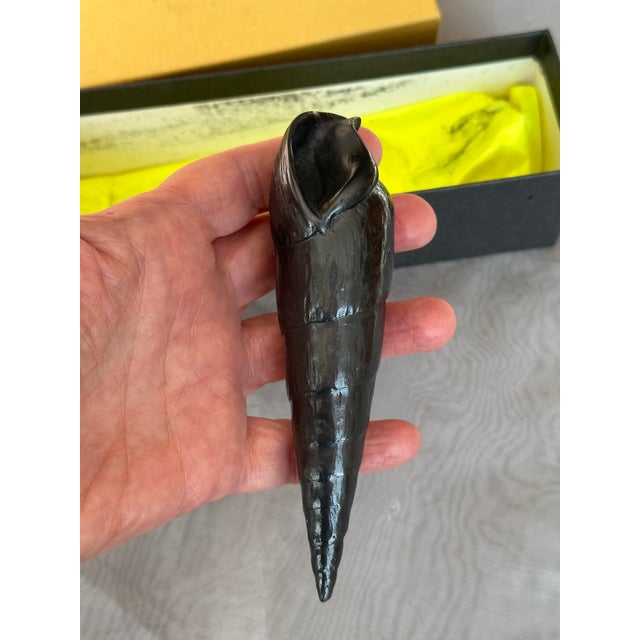 Black Graphic Shell Sculpture by Agelio Batle For Sale - Image 8 of 10