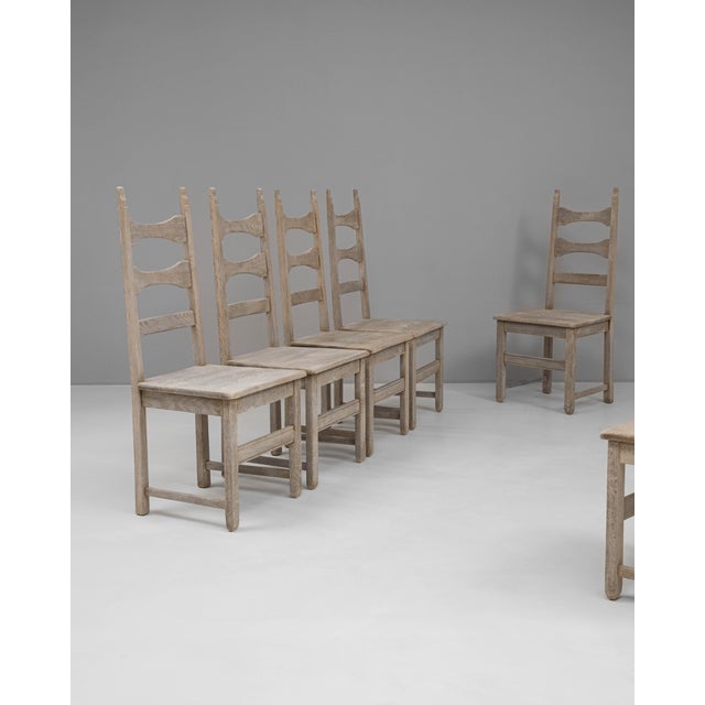 Set Of Six 1900s French Oak Dining Chairs For Sale In Greensboro - Image 6 of 7