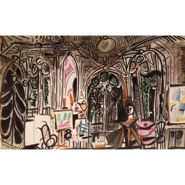 1990s Picasso Sketchbook Carnet De La Californie Print Untitled 1955 For Sale