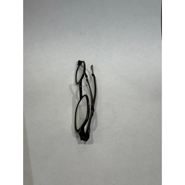 Antique Square Frame Eyeglasses For Sale - Image 4 of 6