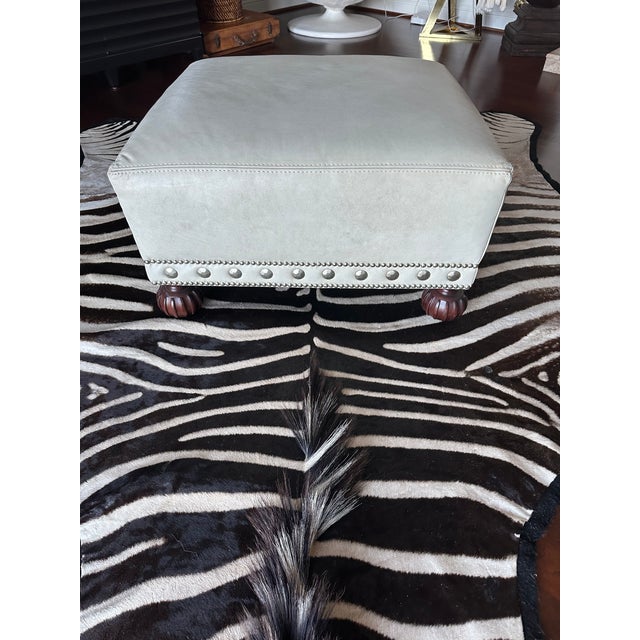 Ralph Lauren Aran Isles Ottoman or Coffee Table in Leather For Sale - Image 10 of 14