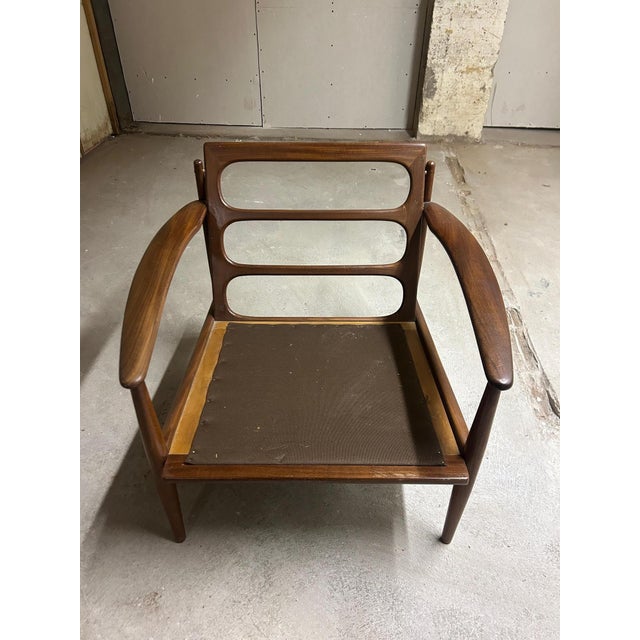 Wood Vintage Scandinavian Lounge Chairs by Grete Jalk for Poul Jeppesens Møbelfabrik, 1960s, Set of 2 For Sale - Image 7 of 12