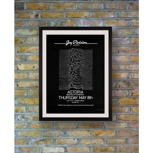A rare original concert poster for a planned performance by influential british post-punk rock band joy division at the...