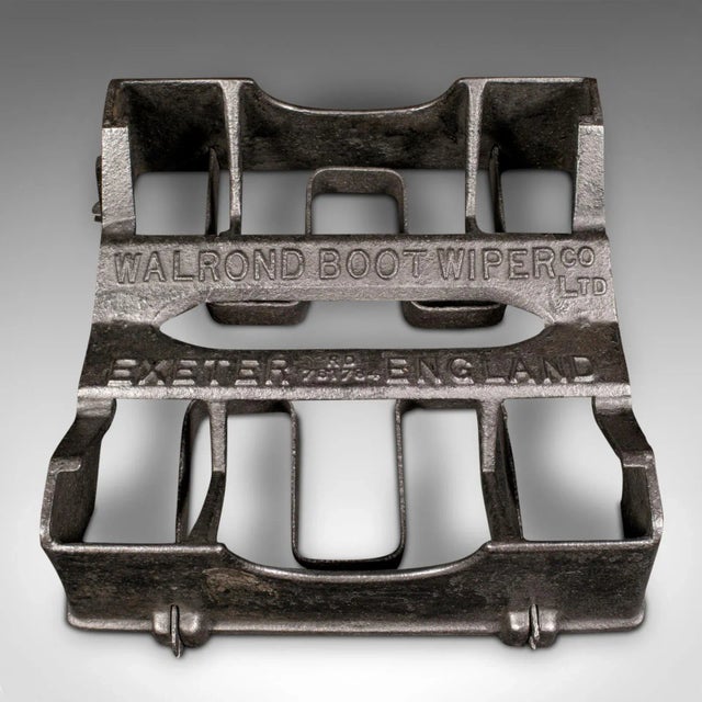 Metal 1900s Edwardian Antique Boot Wiper, English, Cast Iron, Entrance Shoe Pull, Walrond For Sale - Image 7 of 10