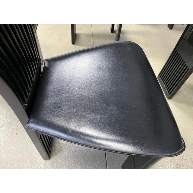 Black Vintage Dining Chairs by Pietro Costantini, 1980s, Set of 6 For Sale - Image 8 of 16