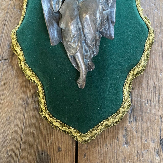 French Antique Bronze Angel Holy Water Front For Sale In Portland, ME - Image 6 of 11