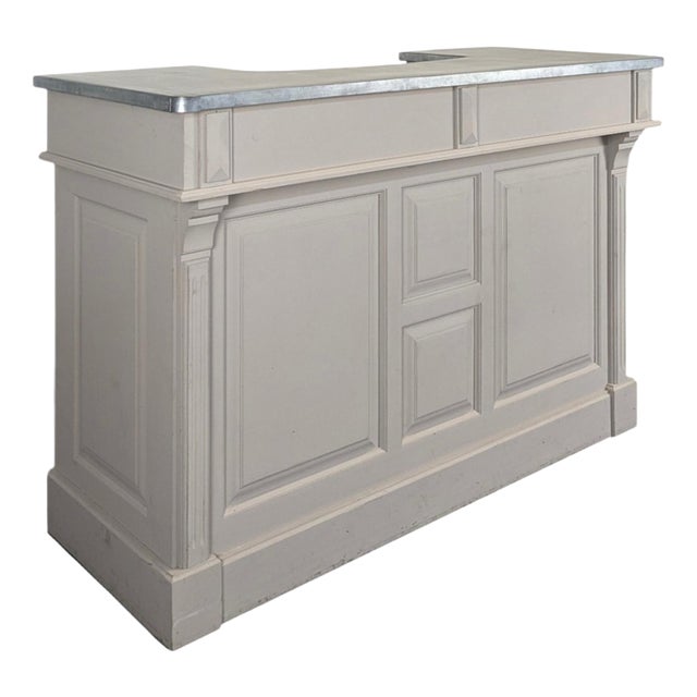 Bar Counter in Pine with Grey Patina For Sale