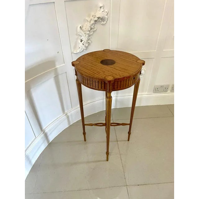 Antique Satinwood Inlaid Centre Table For Sale - Image 4 of 12