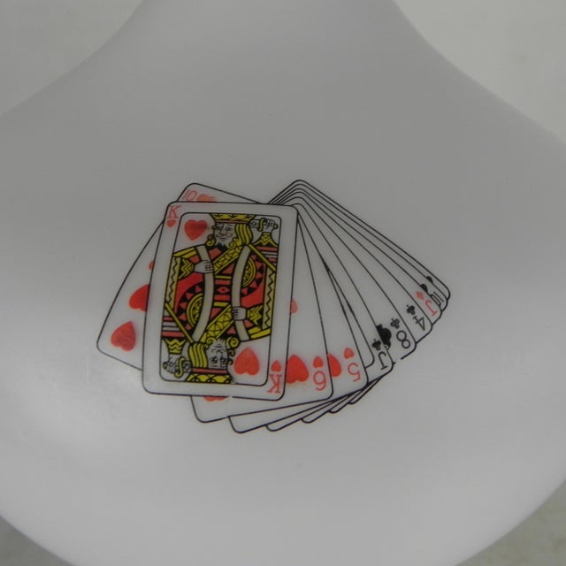 Murano Pendant Lamp with Playing Card Images in Opaline Glass, 1960s For Sale - Image 18 of 18