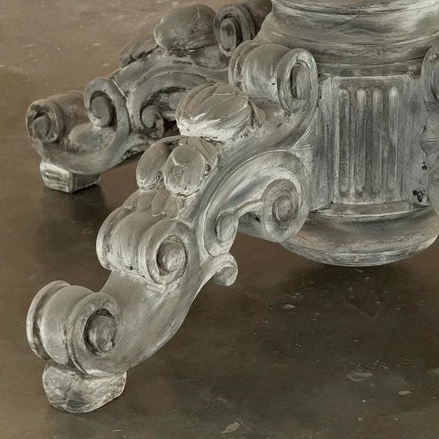 19th Century French Napoleon III Period Whitewashed Center Table ~ Game Table For Sale - Image 10 of 12