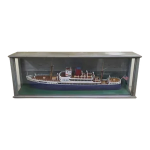 Vintage Named Ship Model in Case Aconcagua Later Khedive Ismail Sunk Wwii