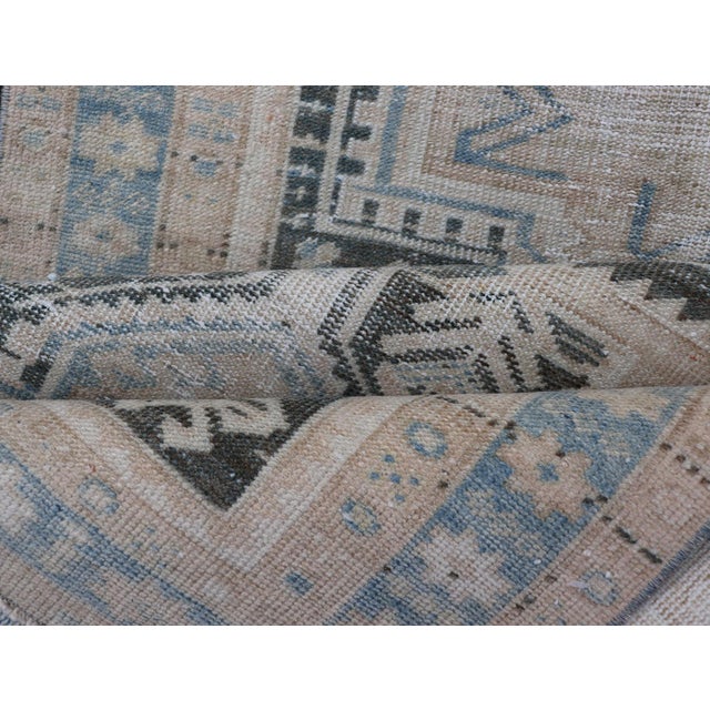 Antique Persian Hamadan Runner With All-Over Medallion Design in Lt. Blue For Sale - Image 12 of 13
