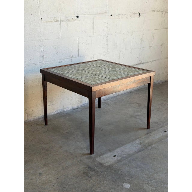 Rosewood Square Tile-Top Side Table Danish Mid-Century Modern 1960s For Sale - Image 12 of 12