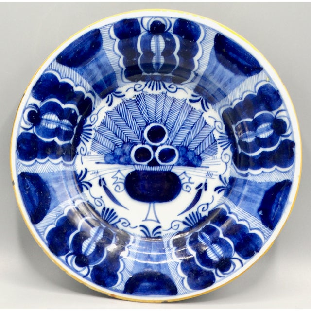 18th-Century Delft Peacock Plate Maker's Mark For Sale - Image 9 of 10