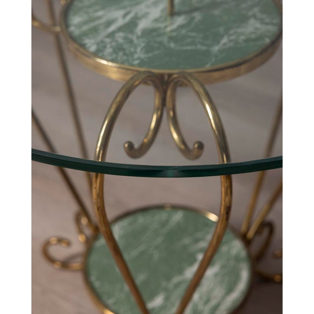 Vintage Italian Gilded Brass and Glass Coffee Table, 1950s For Sale - Image 3 of 12