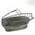 Art Nouveau Vintage Handmade Woven Silverplate Wine Bottle Basket For Sale - Image 3 of 11