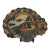 Vintage Satsuma Hand Painted Earthenware Platter With Scalloped Edges For Sale