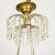 1920s Baltic Crystal, Cobalt Glass, and Gilt-Bronze Three-Light Chandelier For Sale - Image 5 of 5