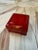 1970s Vintage Red Lacquer Decorative Box With Scalloped Footed Base For Sale - Image 5 of 8