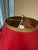 Neoclassical Neoclassical Solid Brass Table Lamp With Red Shade For Sale - Image 3 of 7