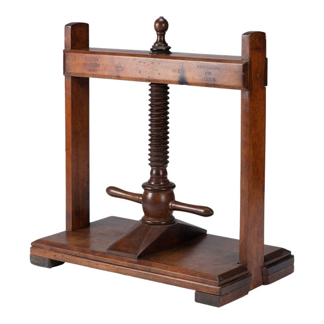 English Walnut Linen Press by Thomas Bradford & Company, 1850-1900 For Sale