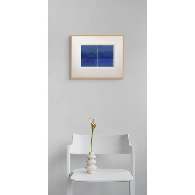 Abstract Janise Yntema "Prussian Blue", Painting For Sale - Image 3 of 4
