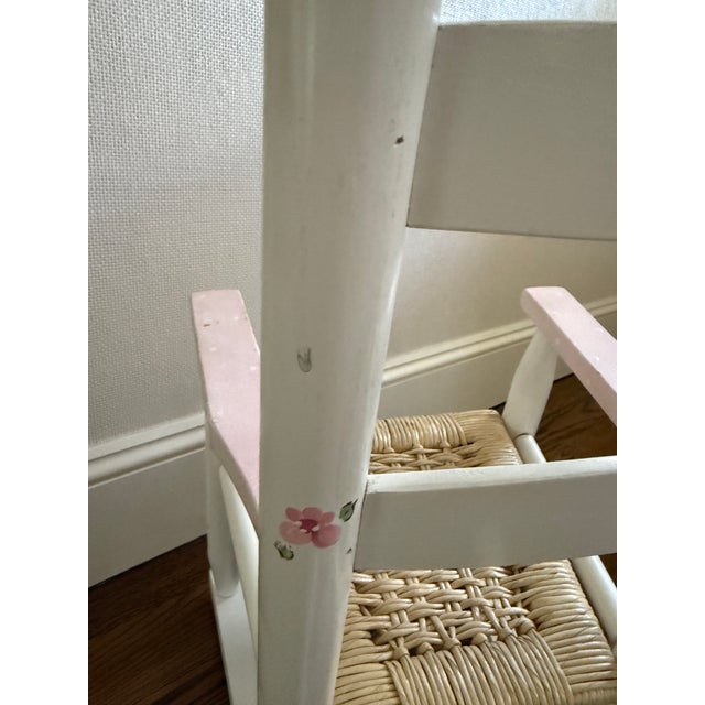 Vintage Children's Hand Painted Rocking Chair For Sale In New York - Image 6 of 11